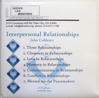 INTERPERSONAL RELATIONSHIPS John Coblentz